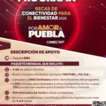 Invitan a jóvenes de Texmelucan a inscribirse en programa de Becas de Conectividad 2025