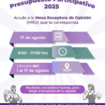 Álvaro Obregón invita a elegir proyectos del Presupuesto Participativo 2025