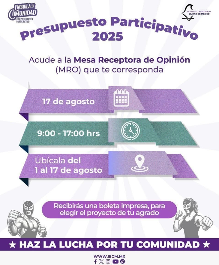 Álvaro Obregón invita a elegir proyectos del Presupuesto Participativo 2025