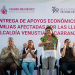 Clara Brugada entrega apoyos por 18 millones de pesos a familias afectadas por lluvias en tres alcaldías