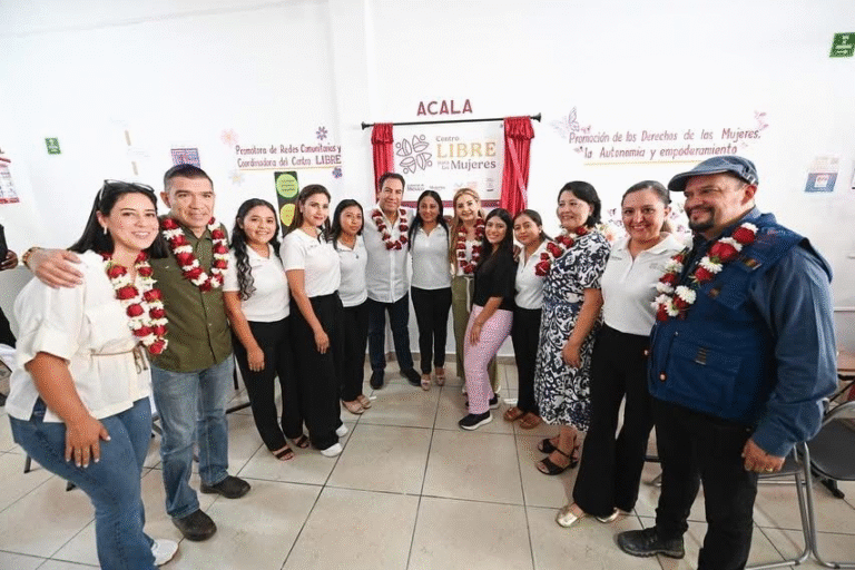 Eduardo Ramírez inaugura Centro LIBRE en Acala para proteger y empoderar a las mujeres