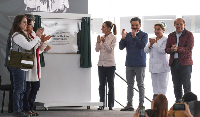 Claudia Sheinbaum inaugura Unidad de Medicina Familiar 93 del IMSS en Ecatepec