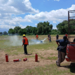 Protección Civil de San Pedro Cholula capacita a pirotécnicos en uso de extintores