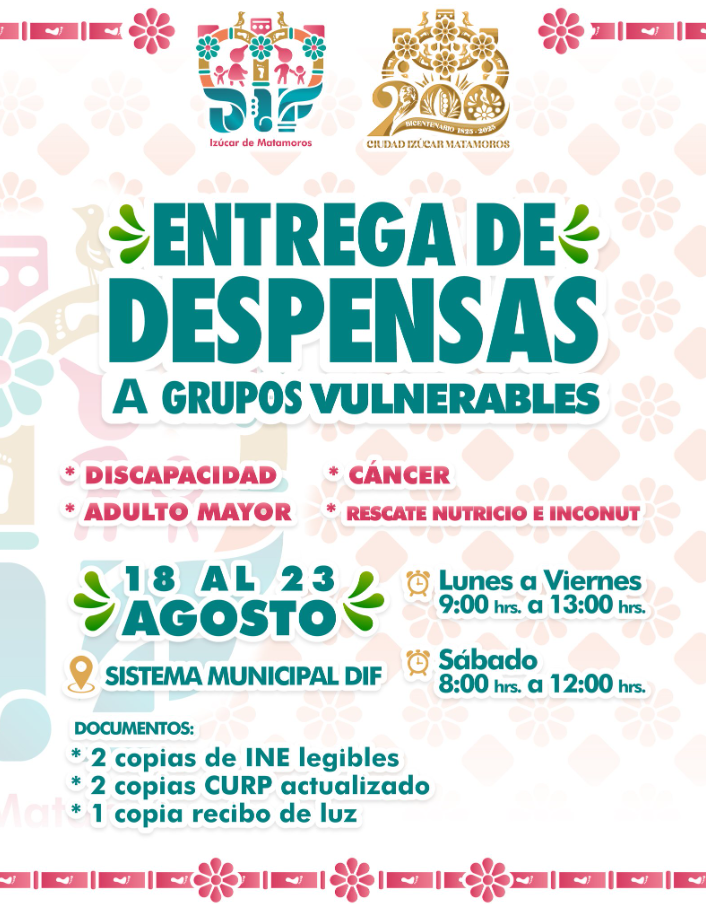 DIF Izúcar de Matamoros inicia entrega de despensas a grupos vulnerables