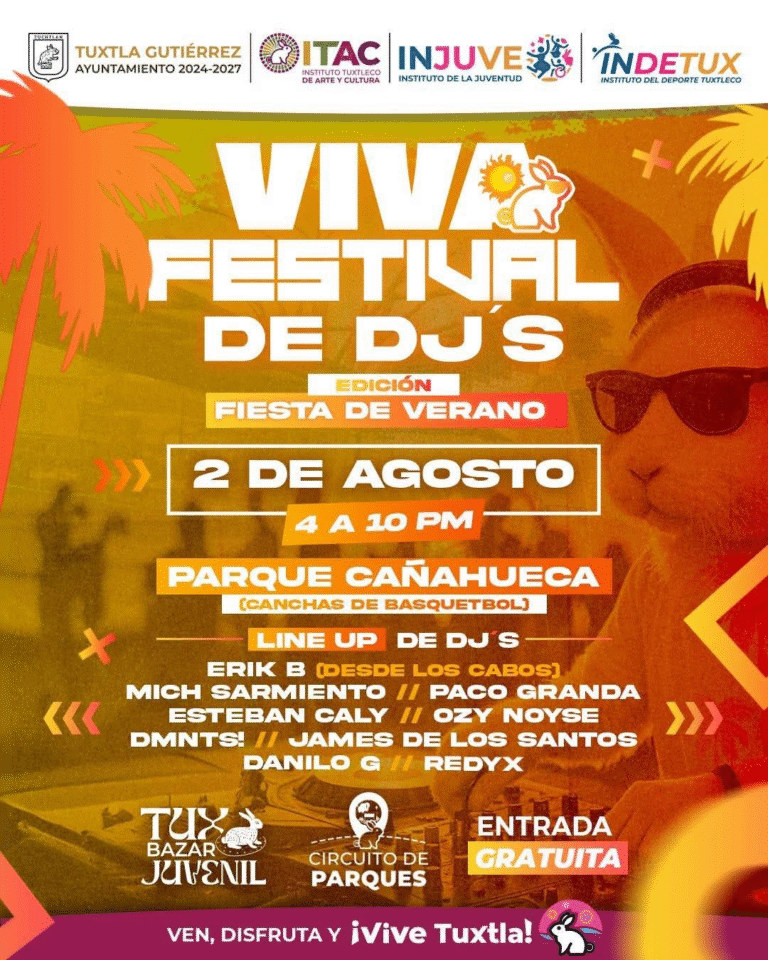 Tuxla vibra con el Viva Festival de DJ’s: música, talento local y ambiente familiar