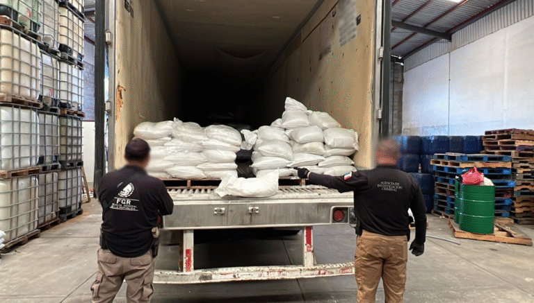 FGR asegura 120 mil litros de sustancias químicas y armas de fuego en operativos en Sinaloa y Sonora