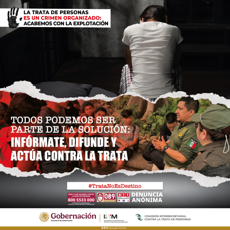 INM llama a denunciar y frenar la trata de personas en México