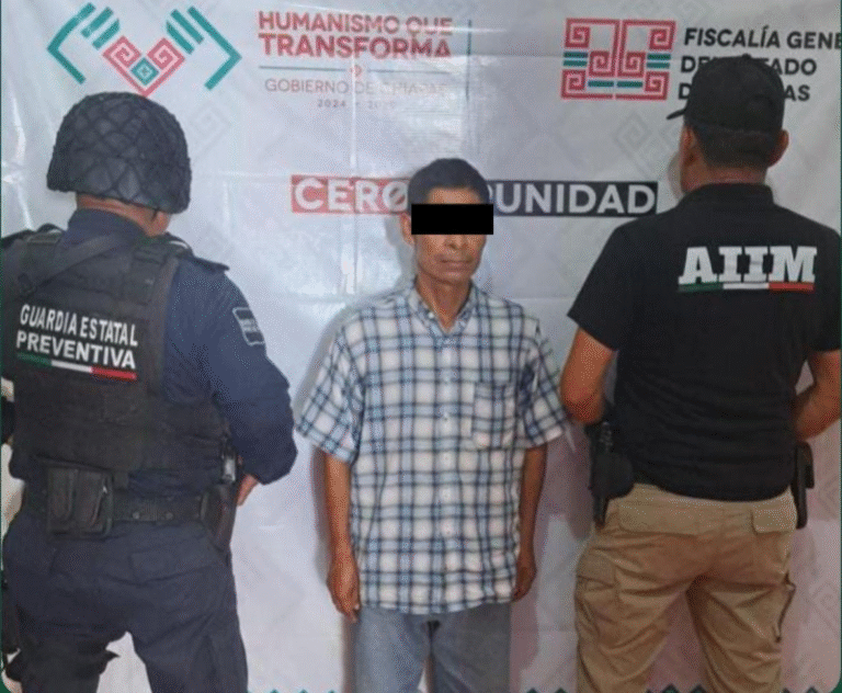 Autoridades de seguridad aprehenden a presunto violador de Oxchuc: FGE