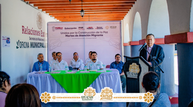 Izúcar de Matamoros realiza Jornada de Atención al Migrante en coordinación con el Instituto Poblano