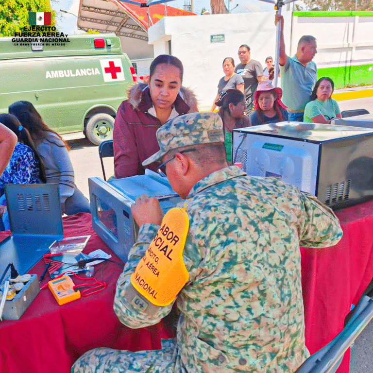 Ejército Mexicano realiza jornada de labor social en Chimalhuacán para fortalecer la confianza ciudadana