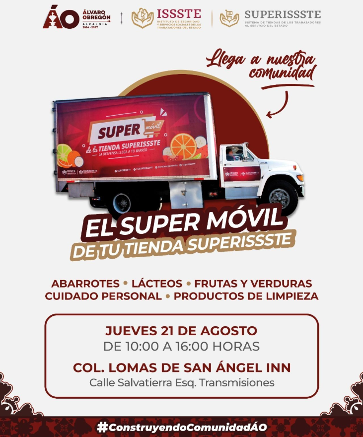El Súper Móvil de Superissste llega a Álvaro Obregón para acercar productos a las colonias