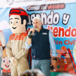 Niñas y niños participan en curso de verano de Protección Civil en Copoya