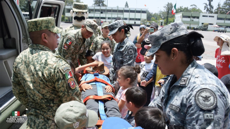 Niñas y niños de Azcapotzalco conviven con el Ejército Mexicano en jornada especial