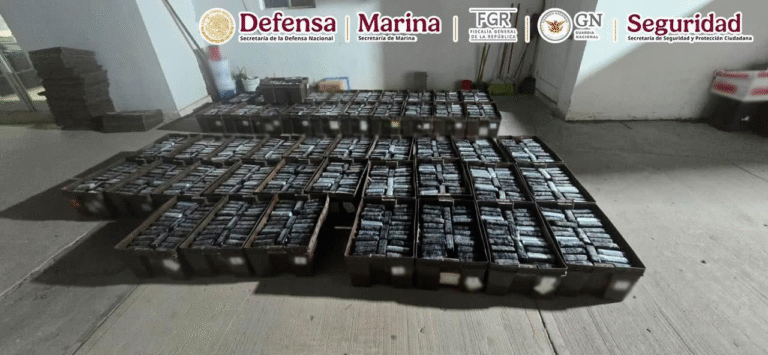 Guardia Nacional y FGR aseguran tráiler con más de mil paquetes de cocaína en Sonora
