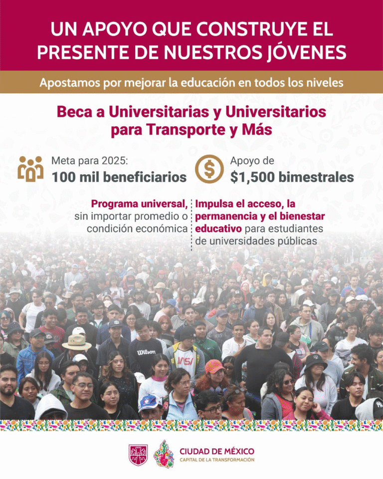 Impulsa Clara Brugada becas para universitarios con apoyos de transporte y más en CDMX