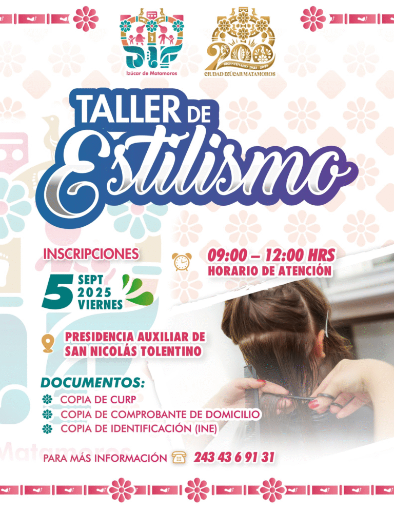 Gobierno de Izúcar impulsa taller de estilismo en San Nicolás Tolentino