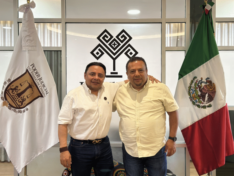 Presidente del Poder Judicial de Chiapas se reúne con Carlos Mario Montejo Urbina