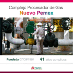 Pemex celebra el 41 aniversario del Complejo Procesador de Gas Nuevo Pemex en Tabasco