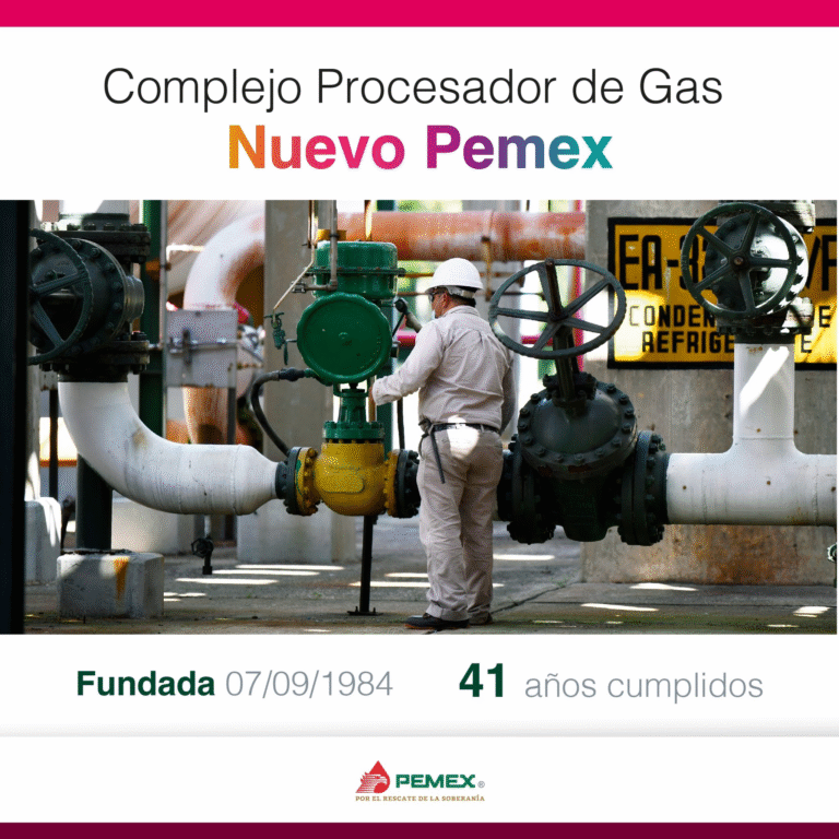 Pemex celebra el 41 aniversario del Complejo Procesador de Gas Nuevo Pemex en Tabasco