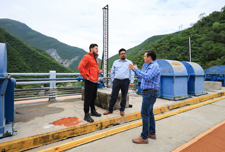 Supervisa Samuel García apertura de compuertas en Presa La Boca y recorre ríos en región citrícola