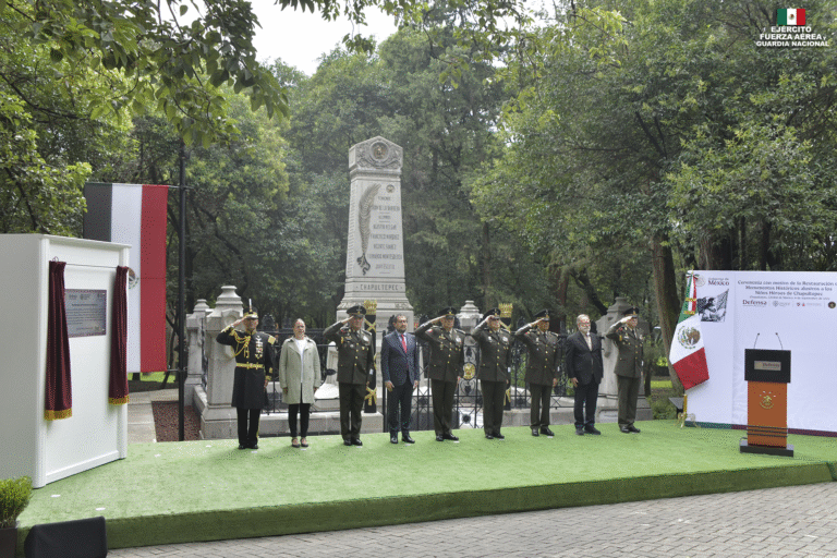 SEDENA encabeza restauración de monumentos a los Niños Héroes en Chapultepec