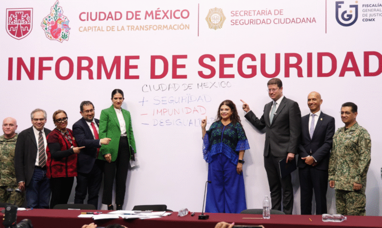 Clara Brugada destaca reducción del 60% en delitos de alto impacto en la CDMX desde 2019