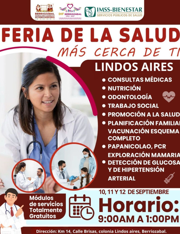 Berriozábal invita a la Feria de la Salud 2025 en el barrio Lindos Aires