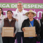 Pepe Chedraui y MariElise Budib entregan apoyos alimentarios en juntas auxiliares de Puebla