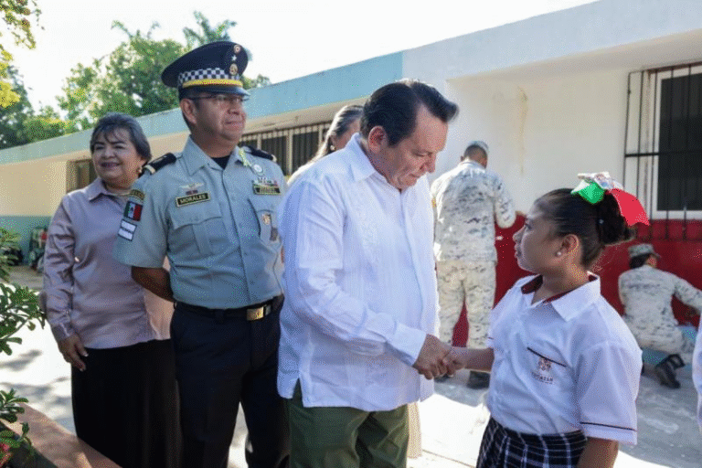 Gobierno de Yucatán y Guardia Nacional ponen en marcha programa para mejorar escuelas y fortalecer valores