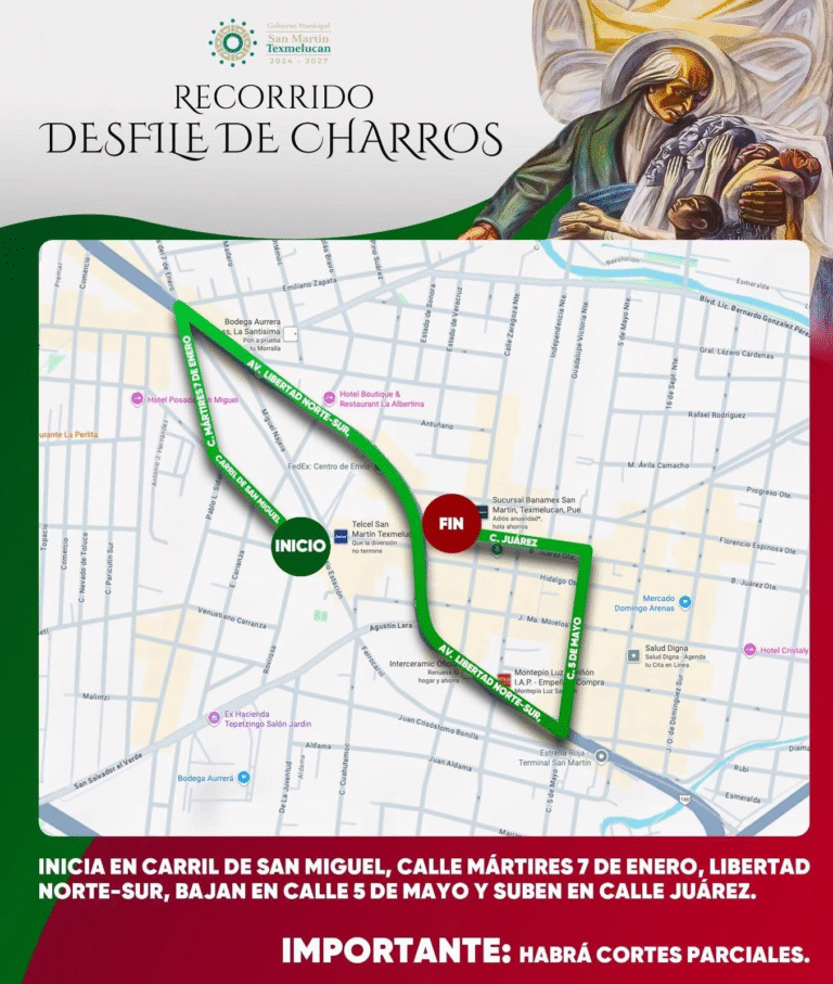 San Martín Texmelucan celebrará con Desfile Charro las Fiestas Patrias