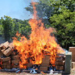 FGR incinera cerca de seis millones de cigarros apócrifos y destruye objetos relacionados con delitos en Campeche