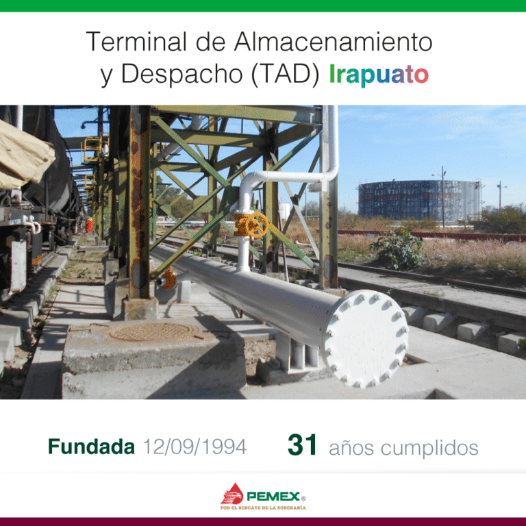 Pemex celebra 31 años de la Terminal de Almacenamiento y Despacho Irapuato