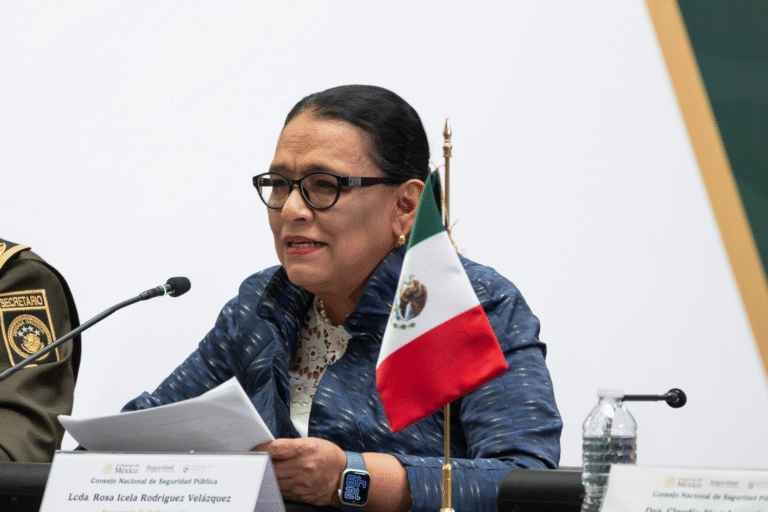Rosa Icela Rodríguez acompaña a Claudia Sheinbaum en el Consejo Nacional de Seguridad Pública
