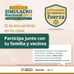 Invita Defensa MX a participar en el Segundo Simulacro Nacional 2025