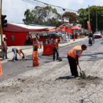 Secretaría de Infraestructura de Morelos realiza bacheo en la carretera Cuernavaca-Cuautla
