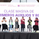 Clara Brugada encabeza clase masiva de primeros auxilios y RCP con más de 2 mil participantes