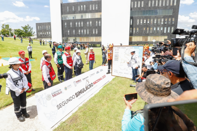 Puebla refuerza su cultura de prevención al participar en el Segundo Simulacro Nacional 2025