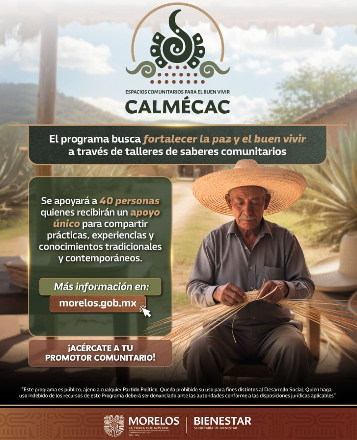 Secretaría de Bienestar lanza el programa “Espacios Comunitarios para el Buen Vivir, Calmécac”
