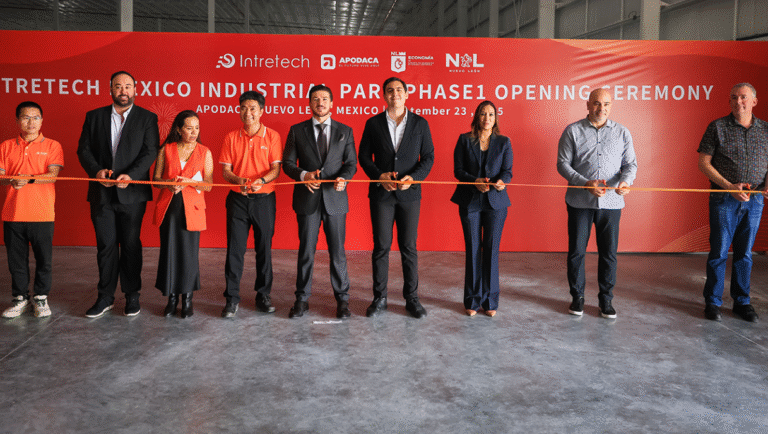 Gobernador inaugura planta Intretech en Apodaca; generará 2 mil empleos