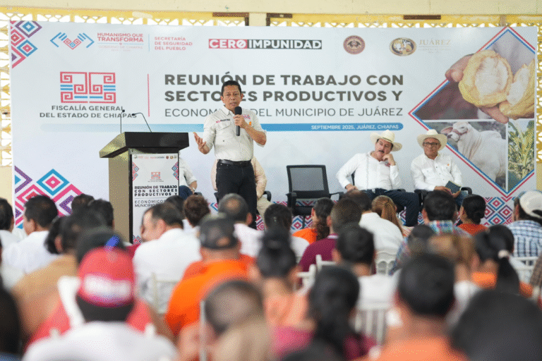Fiscal General refuerza trabajo con sectores productivos de la zona Norte de Chiapas