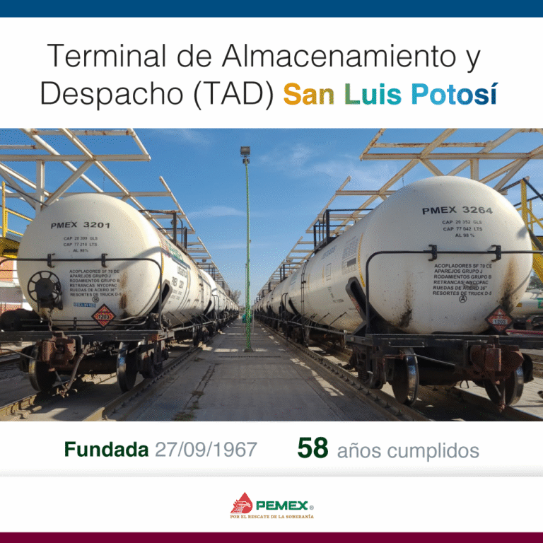 Pemex celebra 58 aniversario de la Terminal de Almacenamiento y Despacho en San Luis Potosí