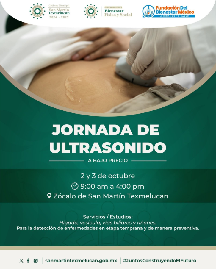 San Martín Texmelucan realizará Jornada de Ultrasonido a Bajo Costo