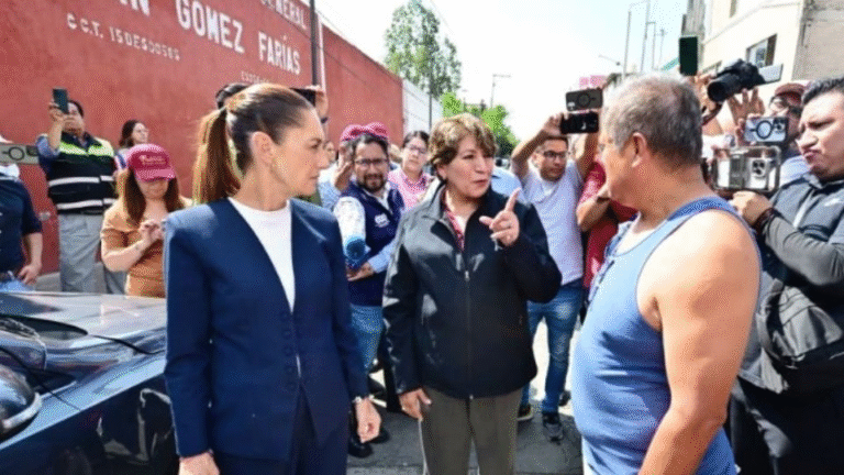 Delfina Gómez y Claudia Sheinbaum supervisan acciones de apoyo en Nezahualcóyotl; 87% de calles ya sin encharcamientos