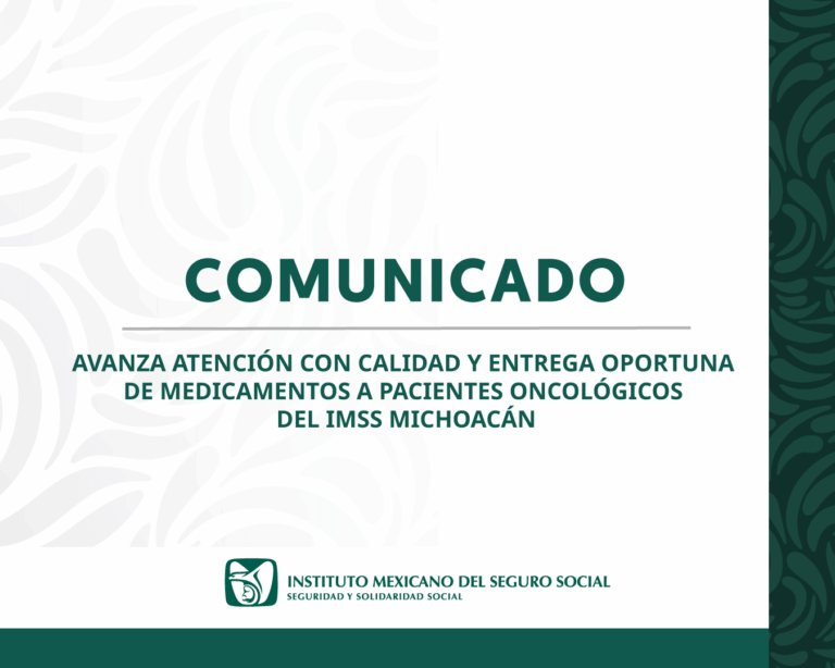 IMSS Michoacán reporta avances significativos en atención oncológica y entrega de medicamentos