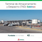 Pemex celebra aniversario de la Terminal de Almacenamiento y Despacho Sabinas en Coahuila