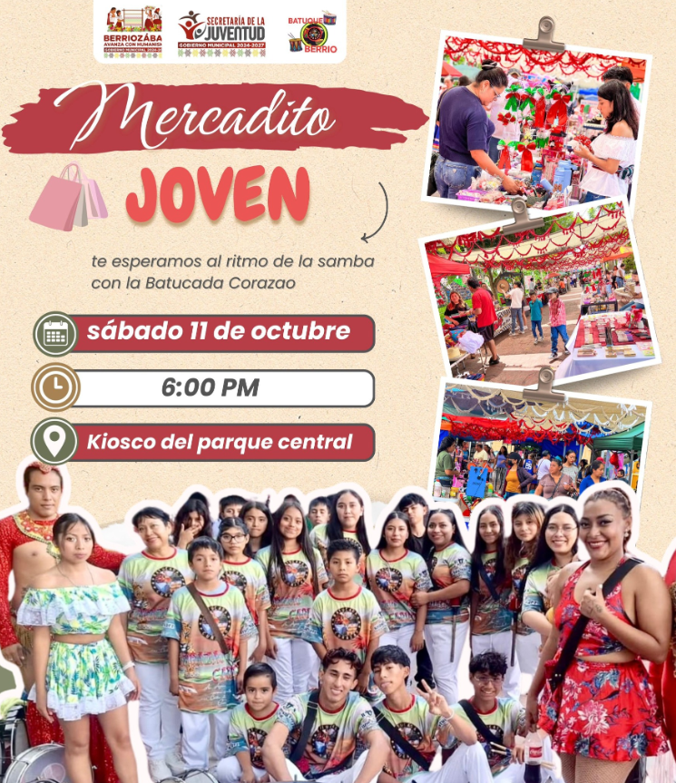 Gobierno de Berriozábal impulsa el talento juvenil con el “Mercadito Jóven”