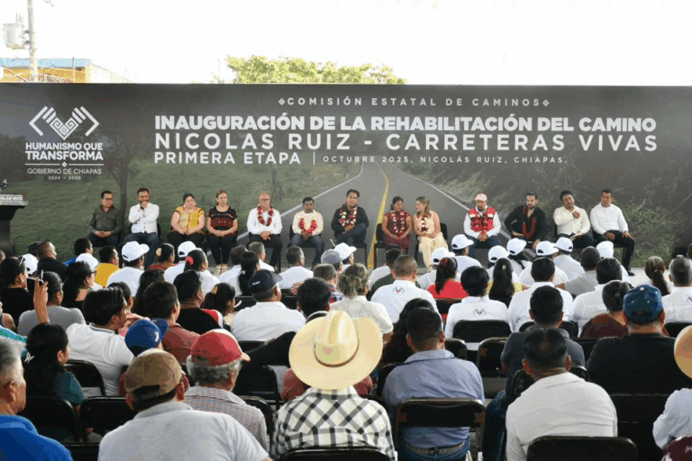Inauguran rehabilitación de la primera etapa del camino Nicolás Ruiz (Betania–Soyatitlán) en Berriozábal
