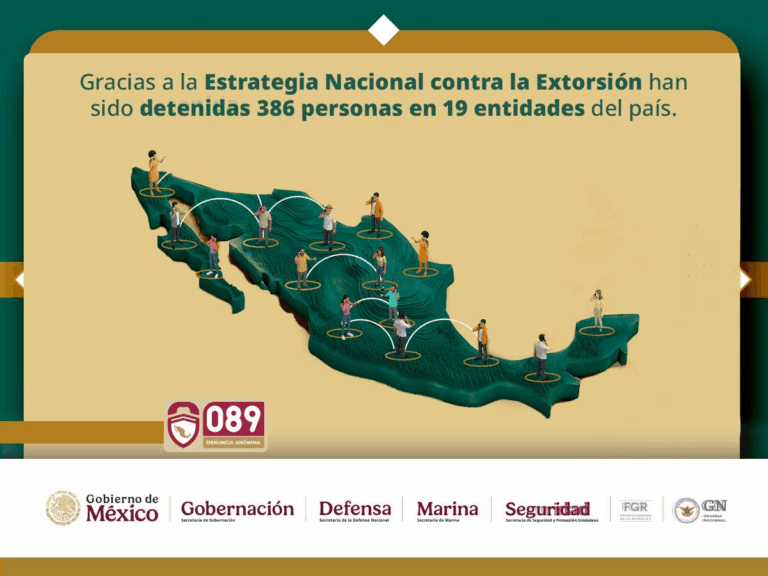 Gobierno de México refuerza combate a la extorsión con el uso del 089