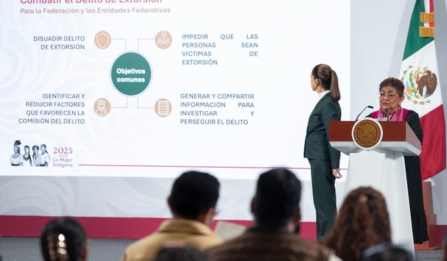 Claudia Sheinbaum envía al Congreso iniciativa de ley contra la extorsión