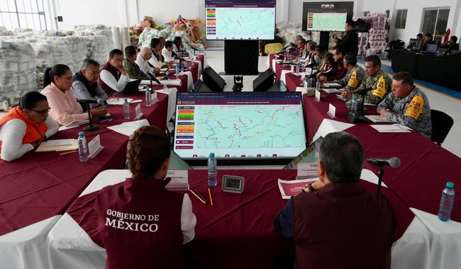 Claudia Sheinbaum supervisa en Hidalgo apoyos a comunidades afectadas por lluvias